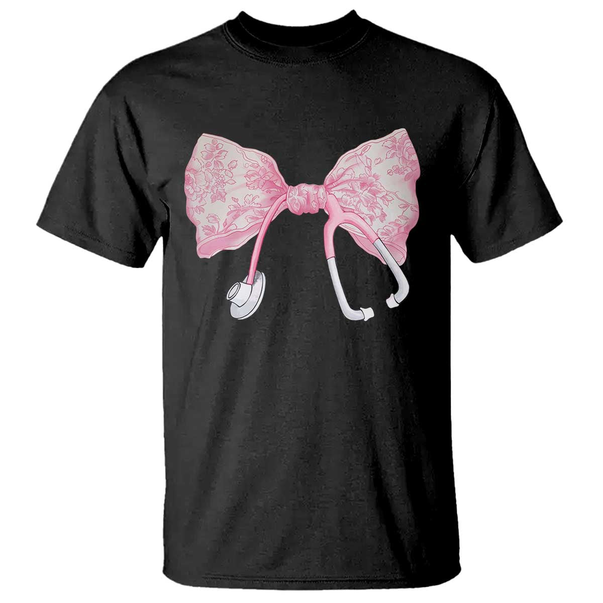 pink-coquette-nurse-t-shirt-toile-de-jouy-stethoscope-bow