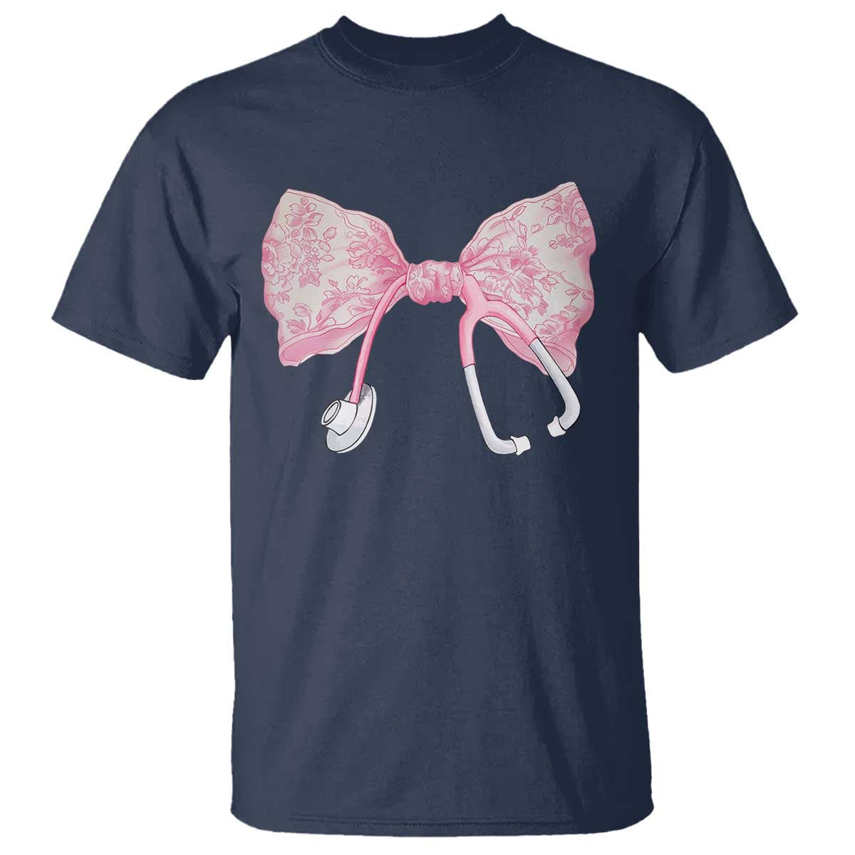 pink-coquette-nurse-t-shirt-toile-de-jouy-stethoscope-bow