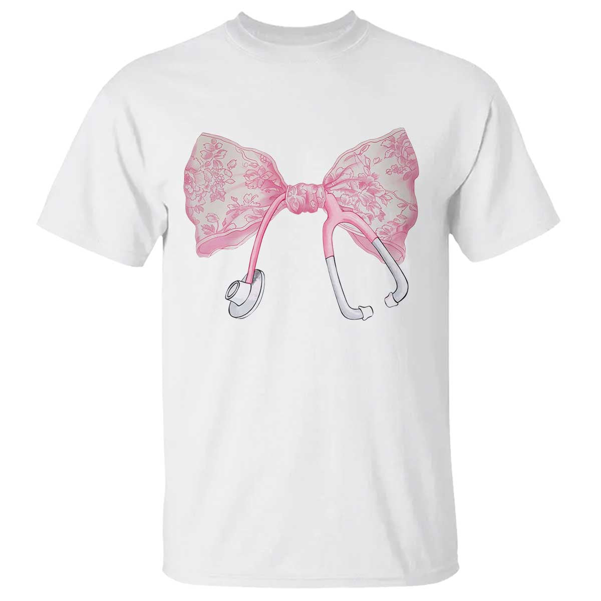 pink-coquette-nurse-t-shirt-toile-de-jouy-stethoscope-bow