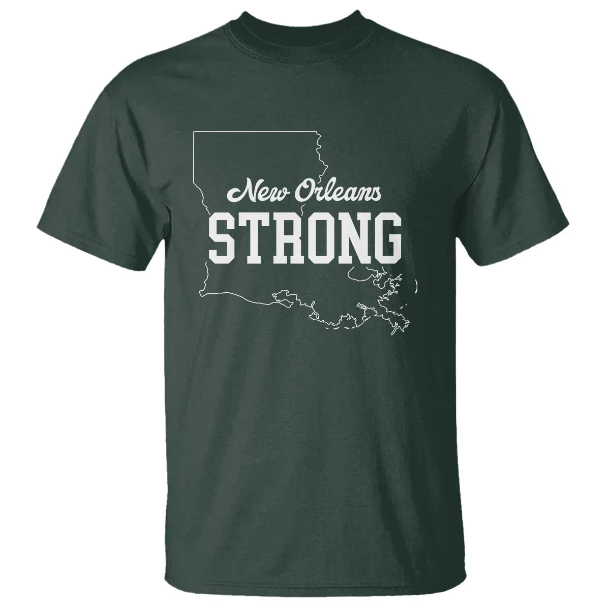 nola-strong-t-shirt-support-louisiana-2025-new-orleans-map