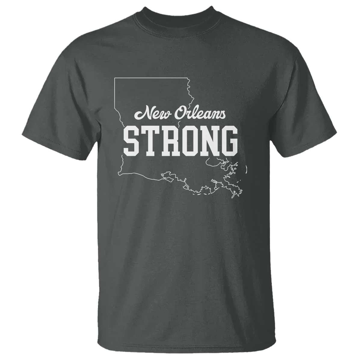 nola-strong-t-shirt-support-louisiana-2025-new-orleans-map
