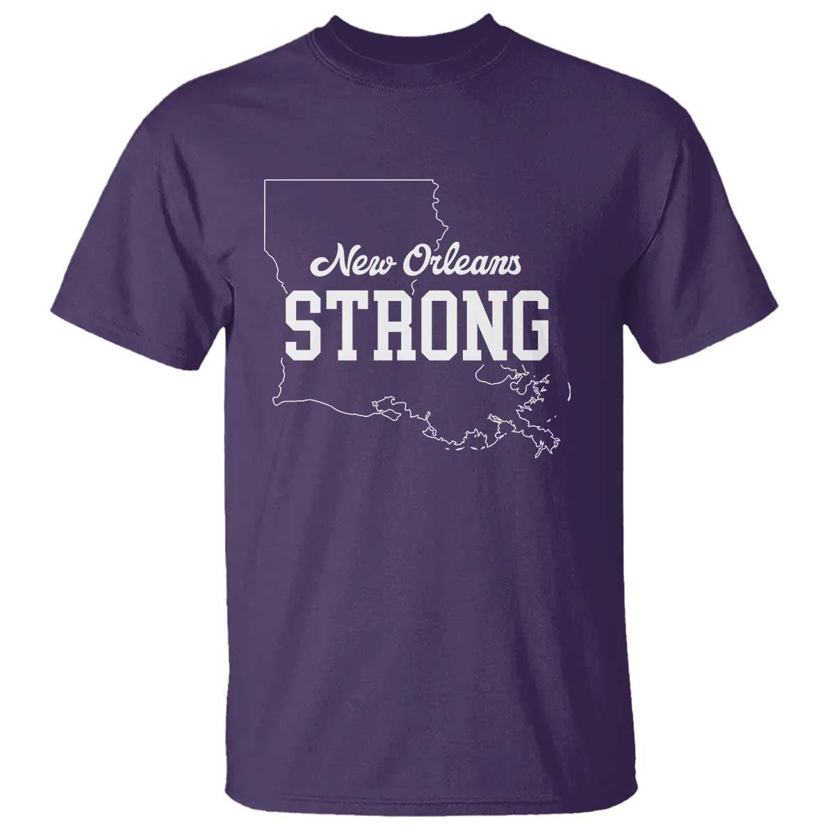 nola-strong-t-shirt-support-louisiana-2025-new-orleans-map
