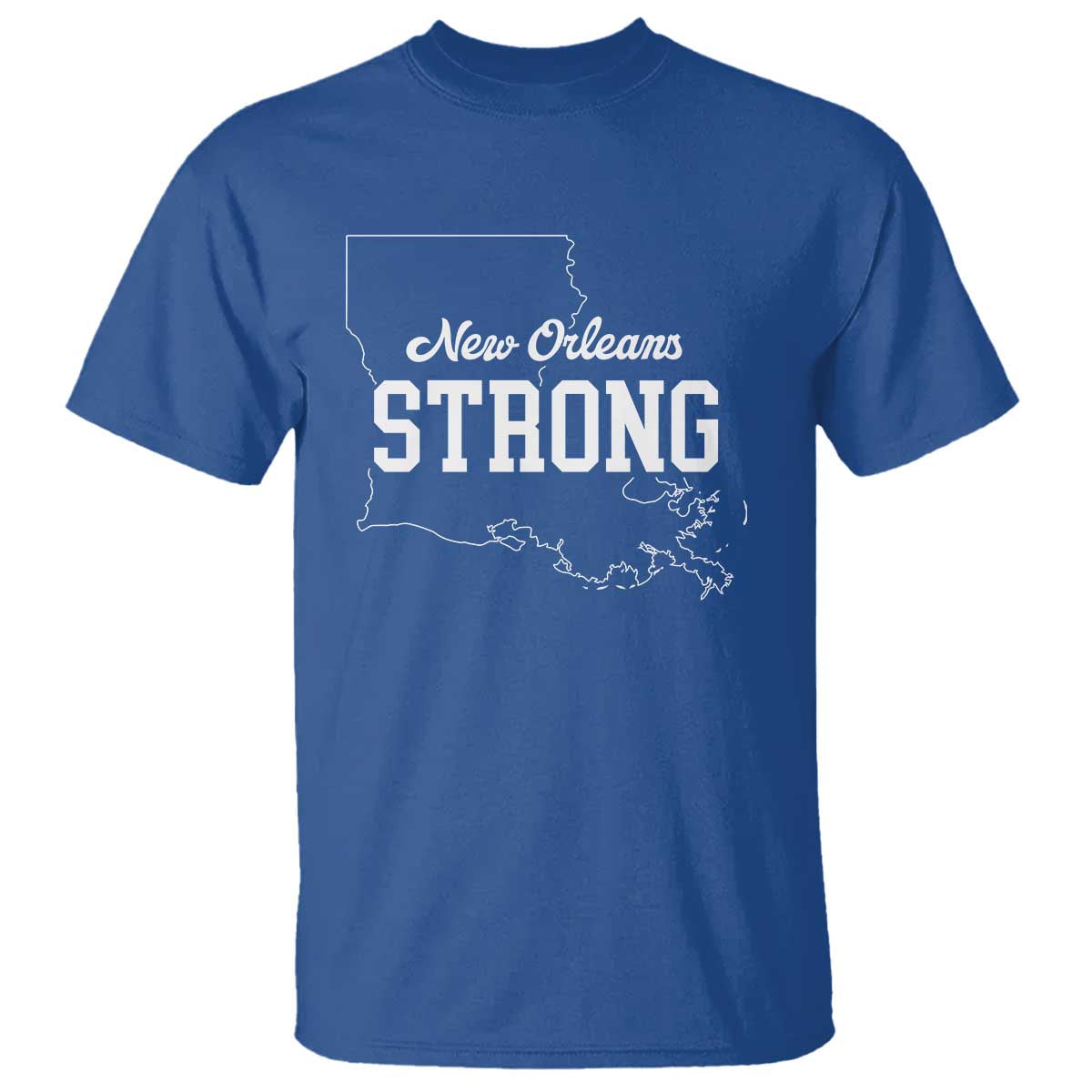nola-strong-t-shirt-support-louisiana-2025-new-orleans-map