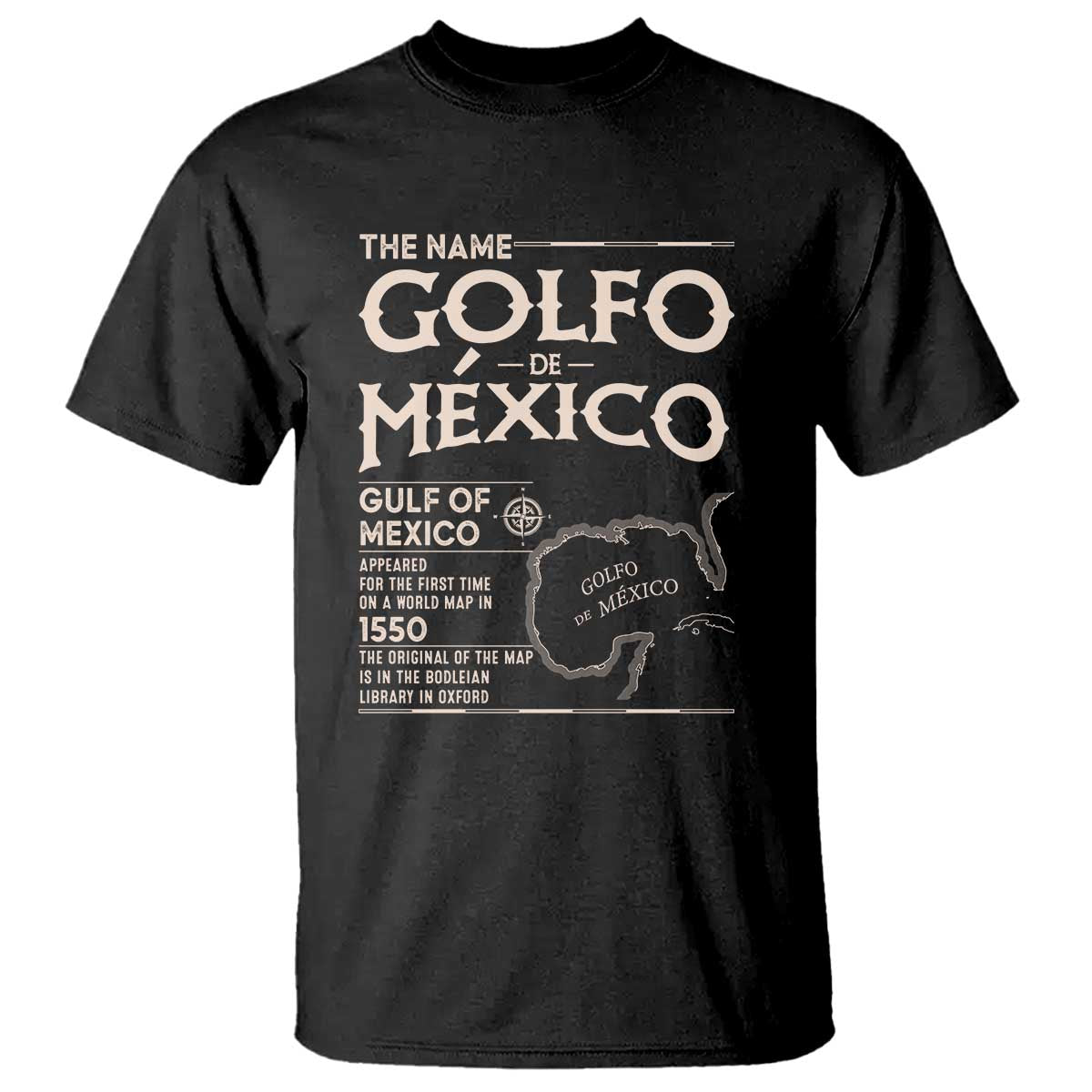gulf-of-mexico-t-shirt-1672-historic-map-coast-mexico-lover
