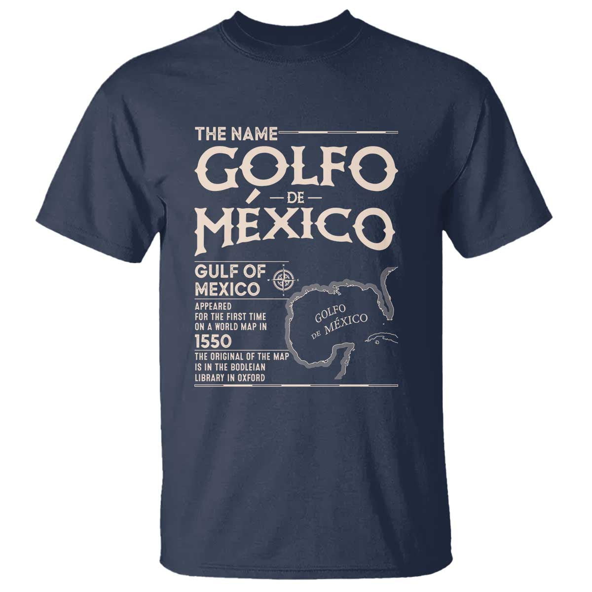 gulf-of-mexico-t-shirt-1672-historic-map-coast-mexico-lover