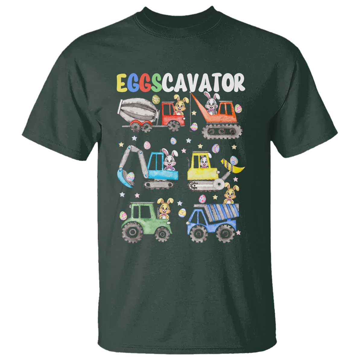 easter-eggs-cavator-t-shirt-bunny-excavator-construction-trucks