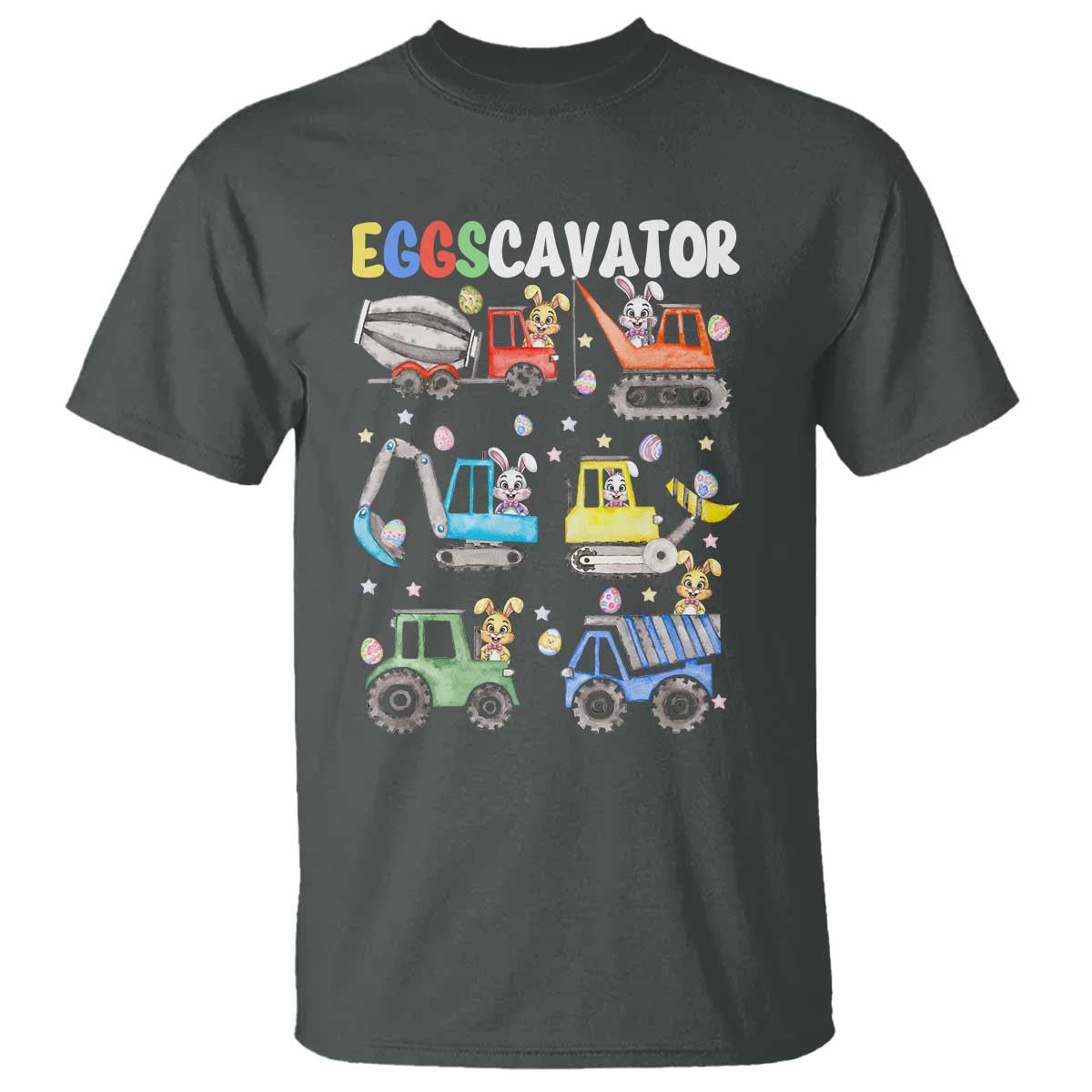 easter-eggs-cavator-t-shirt-bunny-excavator-construction-trucks