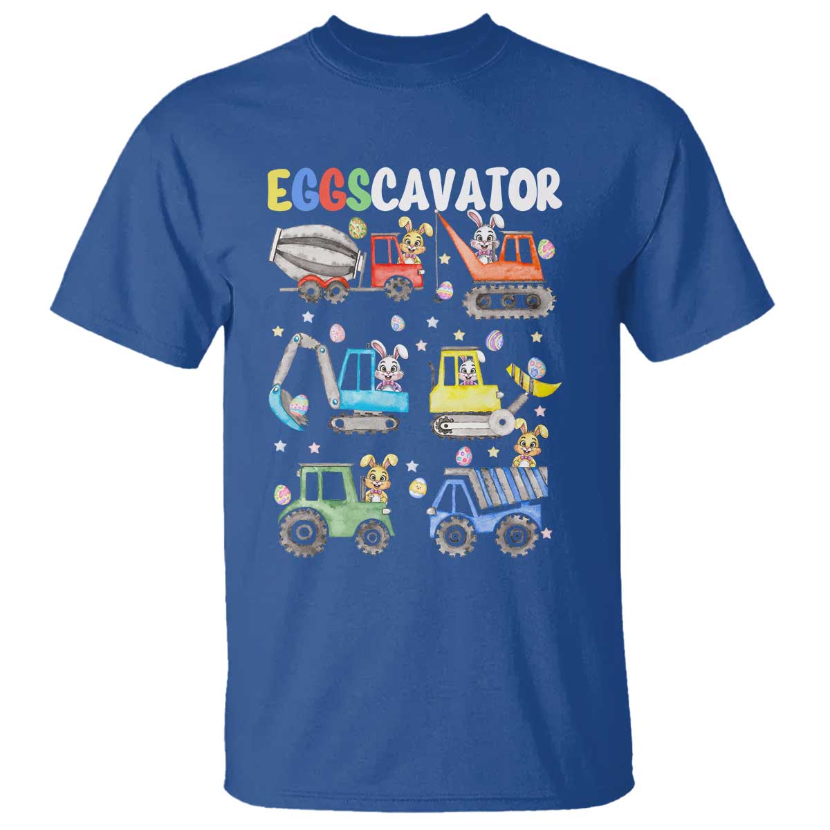 easter-eggs-cavator-t-shirt-bunny-excavator-construction-trucks