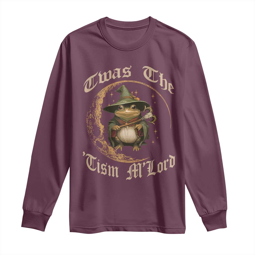 Twas the Tism MLord Frog Long Sleeve Shirt Funny Anti Social Meme