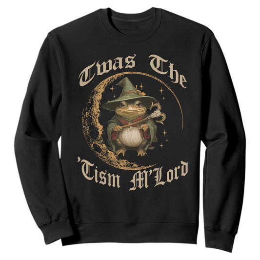 Twas the Tism MLord Frog Sweatshirt Funny Anti Social Meme