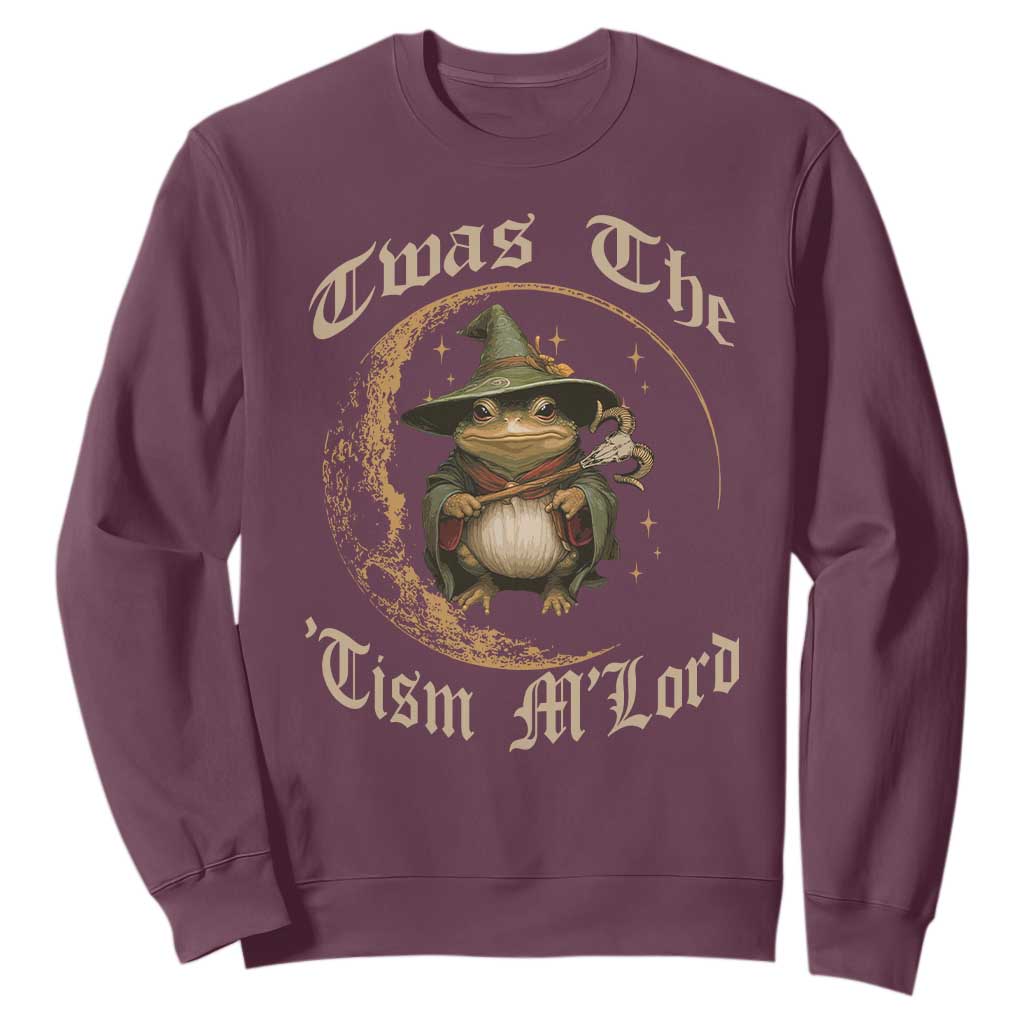 Twas the Tism MLord Frog Sweatshirt Funny Anti Social Meme