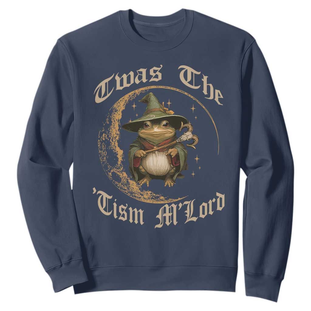 Twas the Tism MLord Frog Sweatshirt Funny Anti Social Meme