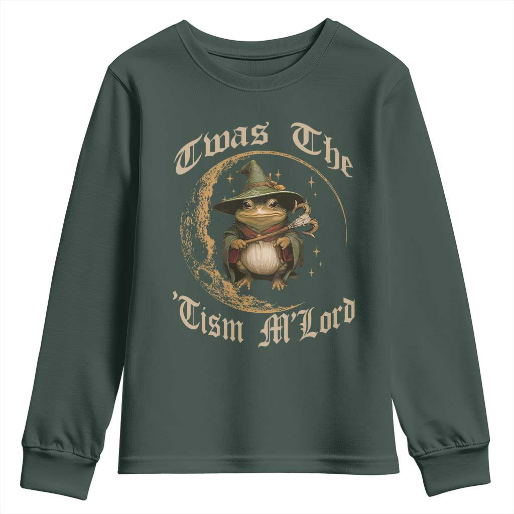 Twas the Tism MLord Frog Youth Sweatshirt Funny Anti Social Meme