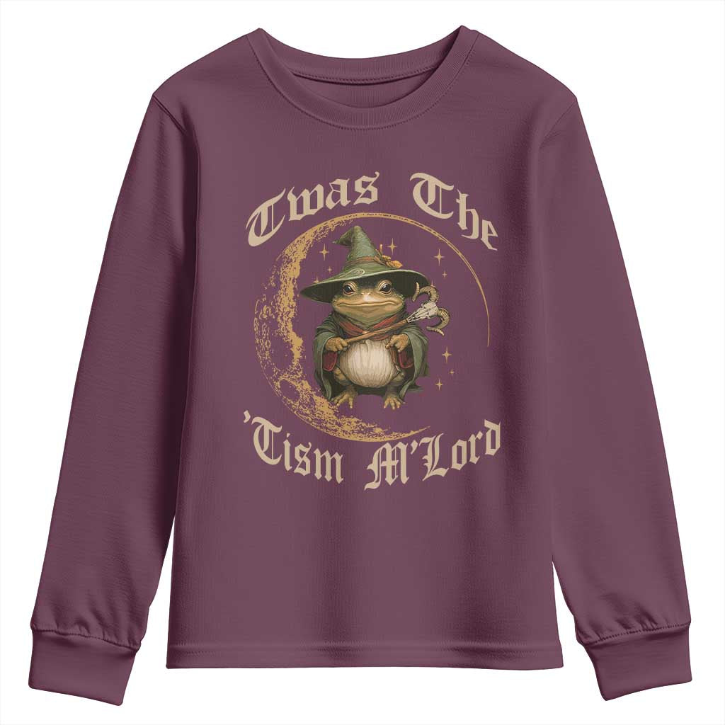 Twas the Tism MLord Frog Youth Sweatshirt Funny Anti Social Meme