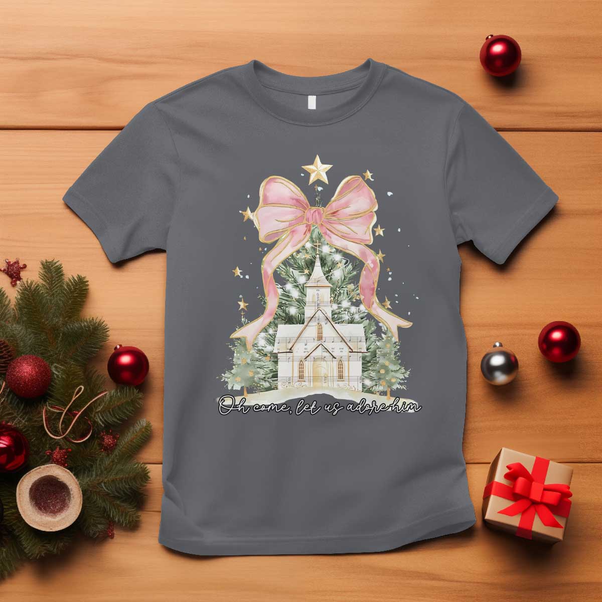 christian-christmas-t-shirt-oh-come-let-us-adore-him-nativity-christmas-tree-bow