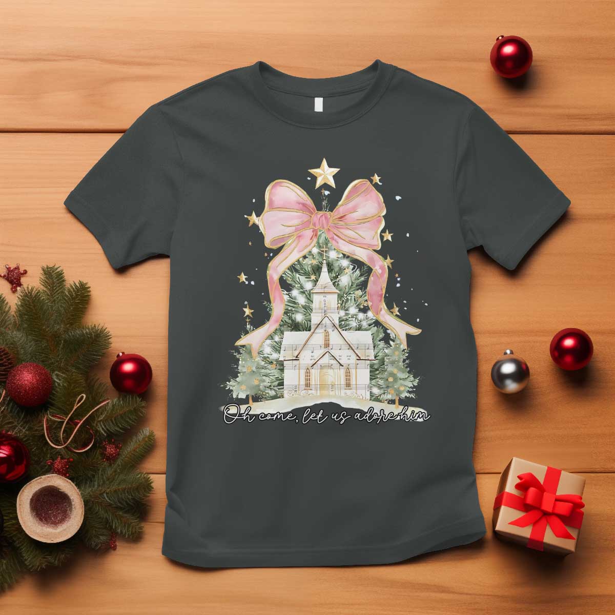 christian-christmas-t-shirt-oh-come-let-us-adore-him-nativity-christmas-tree-bow