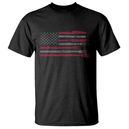 bbq-t-shirt-with-red-line-american-flag-meat-smoker-grilling-gifts