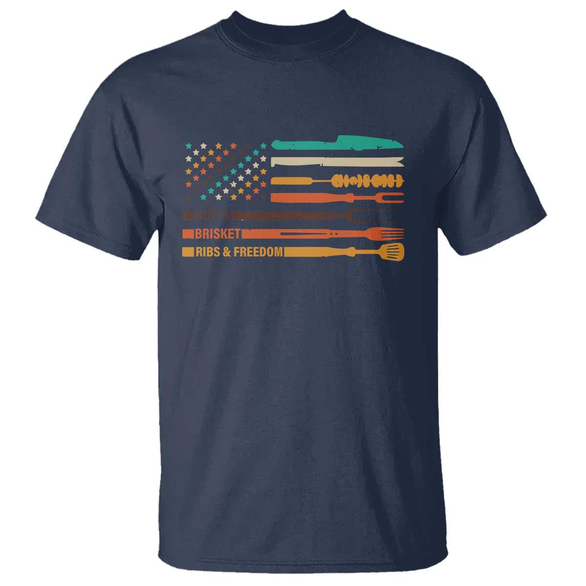 bbq-t-shirt-with-american-flag-brisket-butts-ribs-and-freedom-grilling-gifts