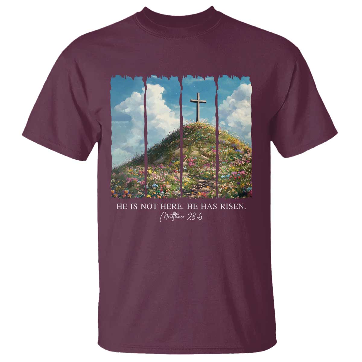 christian-easter-t-shirt-he-is-not-here-he-has-risen