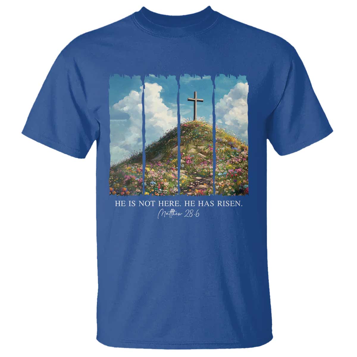 christian-easter-t-shirt-he-is-not-here-he-has-risen