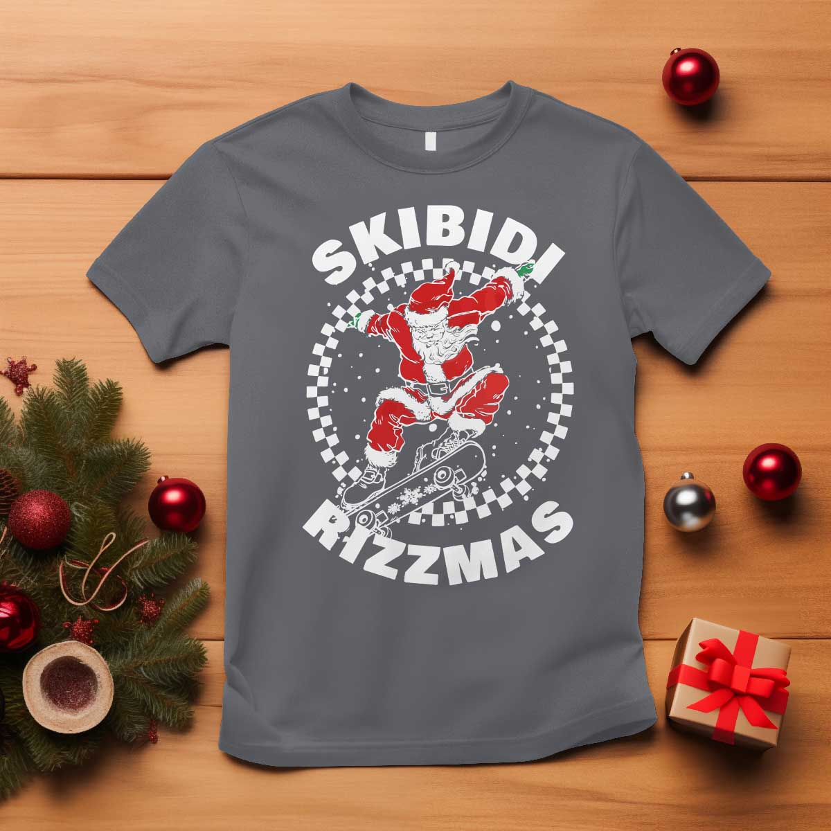 skibidi-rizzmas-christmas-t-shirt-rizz-skateboarding-santa-claus-skater-skateboard-skateboarder