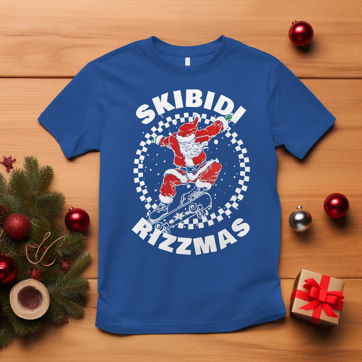 skibidi-rizzmas-christmas-t-shirt-rizz-skateboarding-santa-claus-skater-skateboard-skateboarder