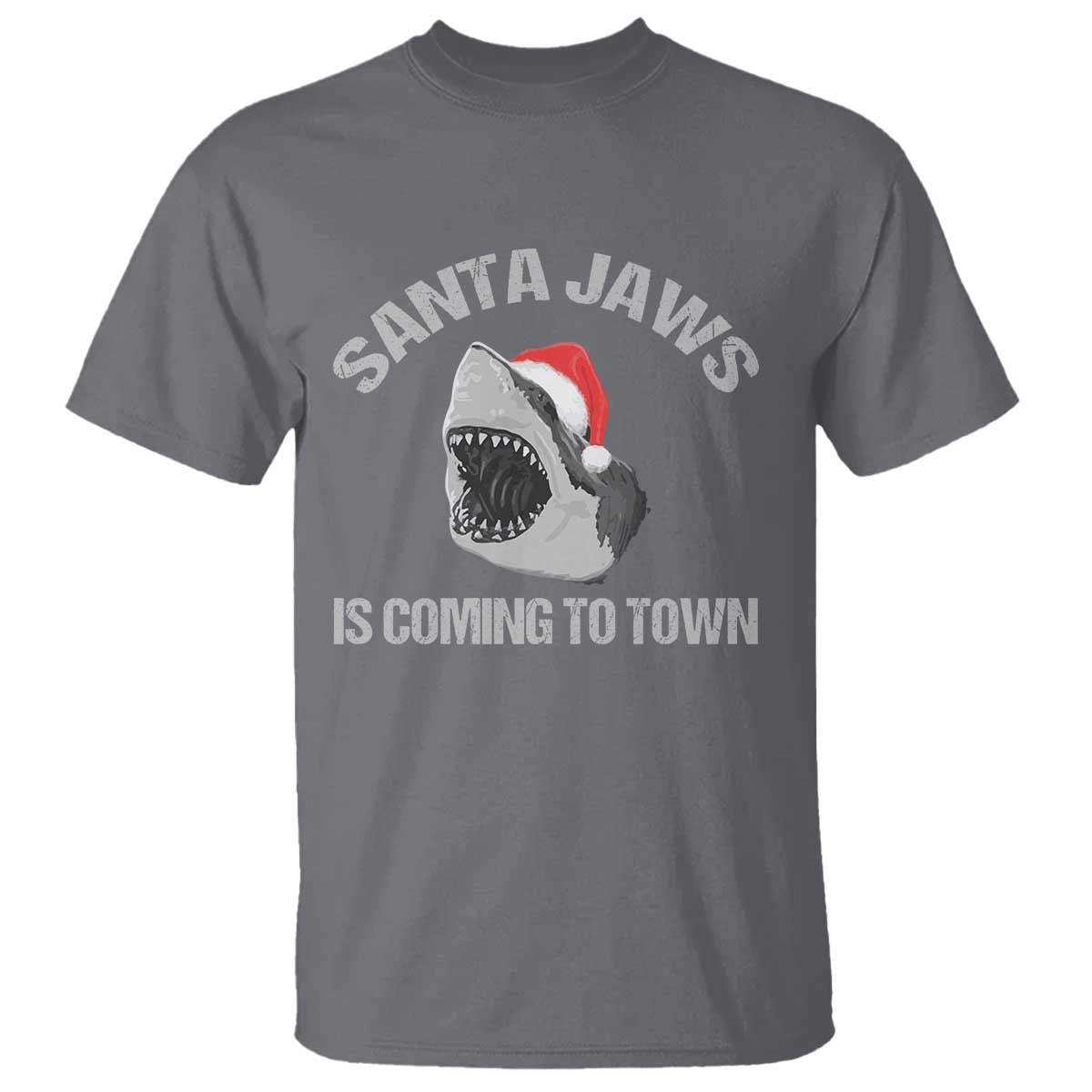 funny-shark-christmas-t-shirt-santa-jaws-is-coming-town