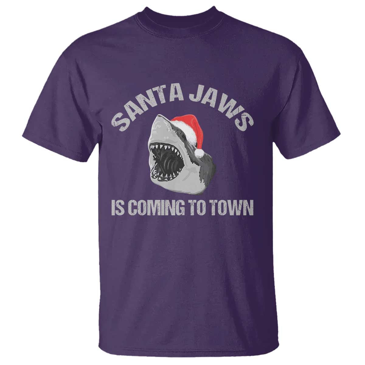 funny-shark-christmas-t-shirt-santa-jaws-is-coming-town