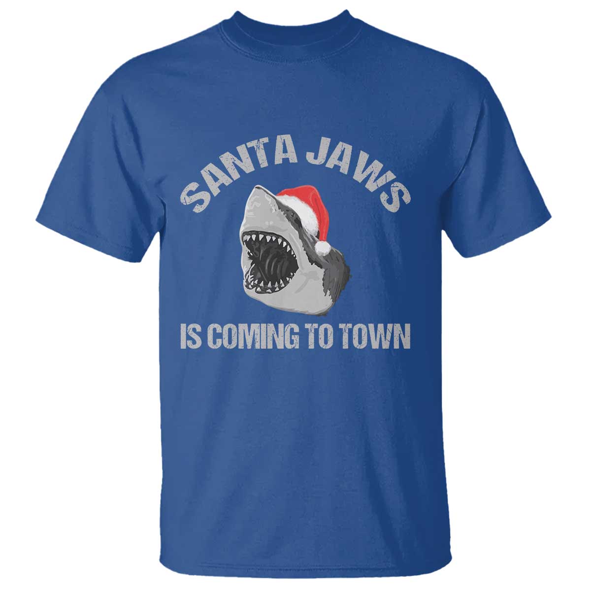 funny-shark-christmas-t-shirt-santa-jaws-is-coming-town