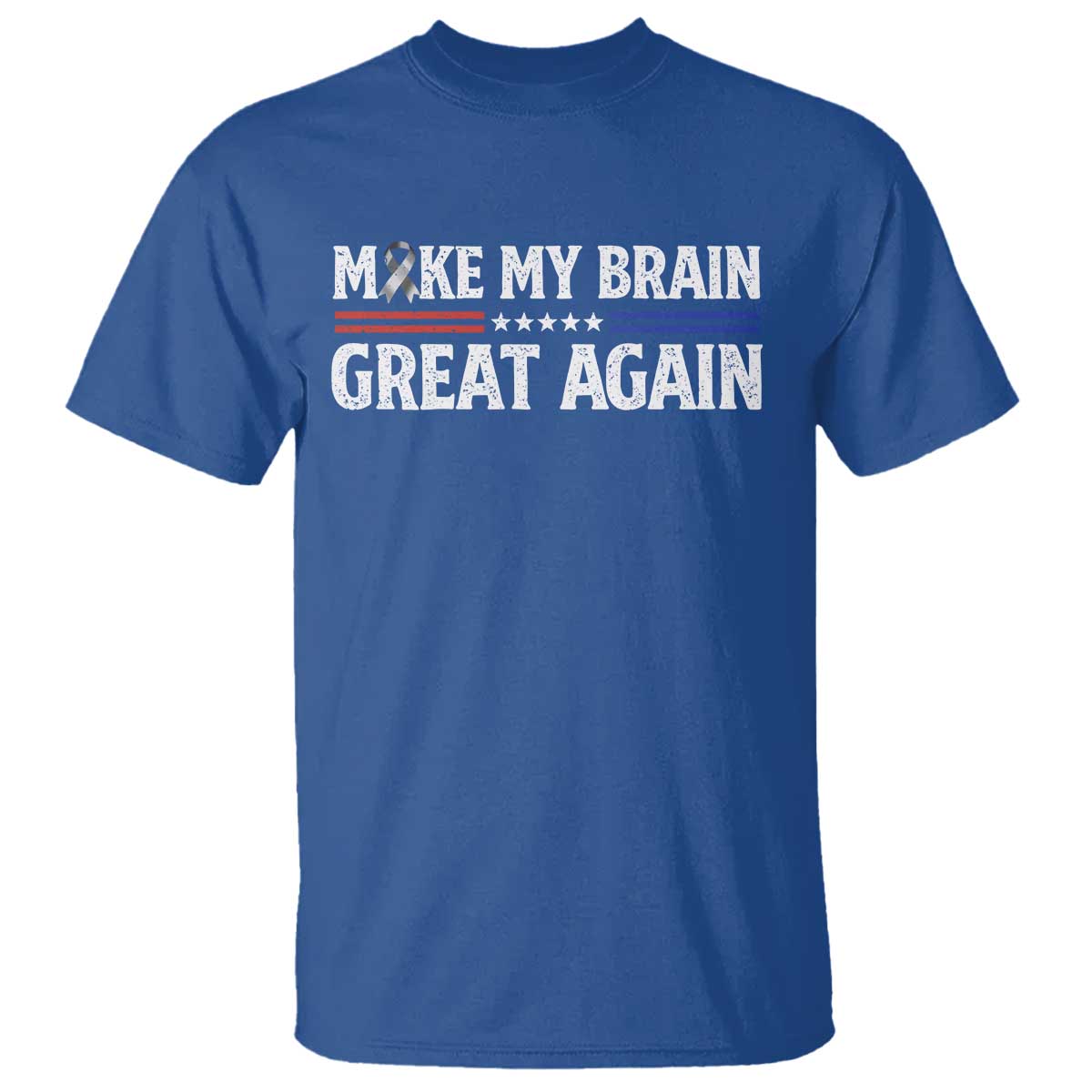 Funny Brain Surgery Recovery T Shirt Make My Brain Great Again Gray Ribbon