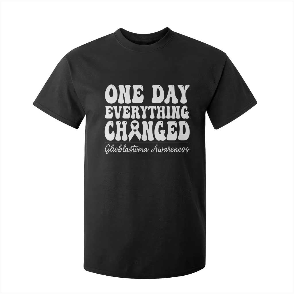 Glioblastoma Support T Shirt For Kid Fight Brain Tumor Cure Groovy