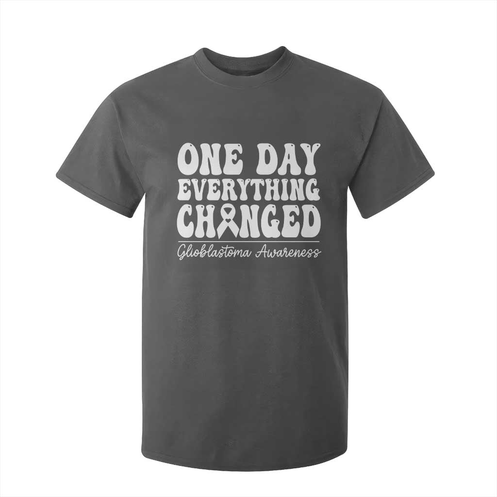 Glioblastoma Support T Shirt For Kid Fight Brain Tumor Cure Groovy