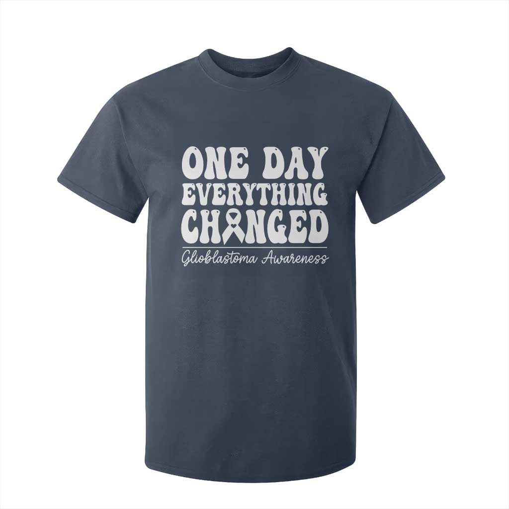 Glioblastoma Support T Shirt For Kid Fight Brain Tumor Cure Groovy