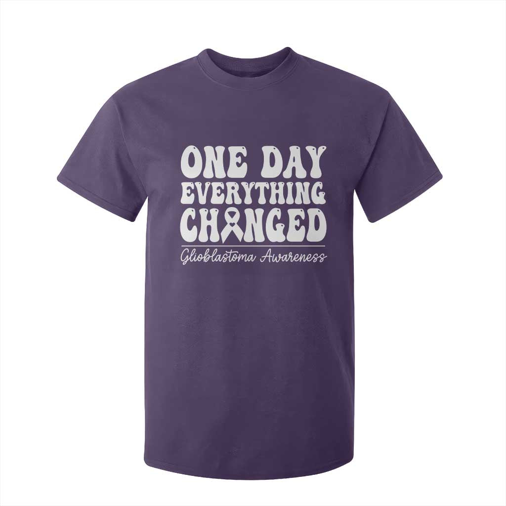Glioblastoma Support T Shirt For Kid Fight Brain Tumor Cure Groovy