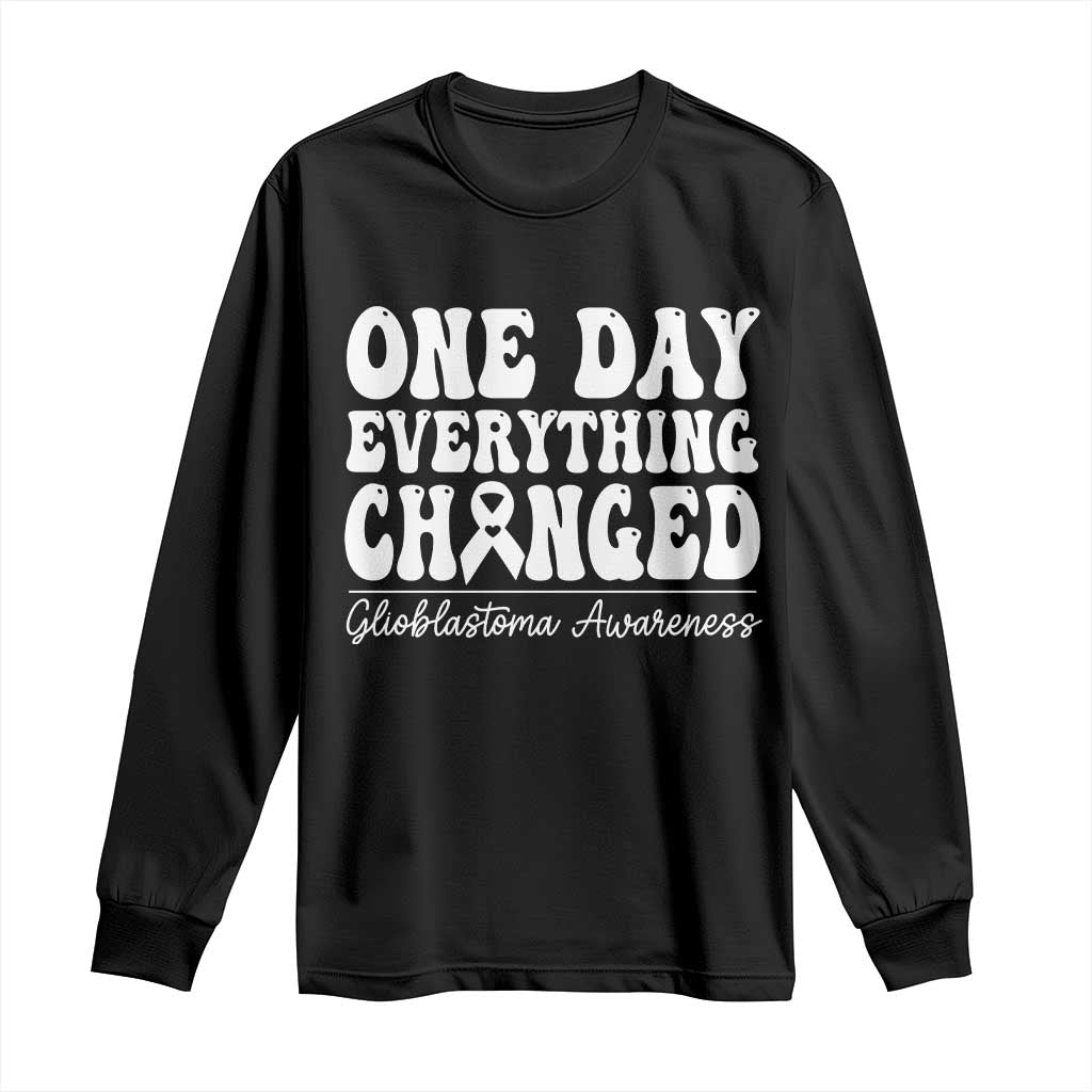 Glioblastoma Support Long Sleeve Shirt Fight Brain Tumor Cure Groovy