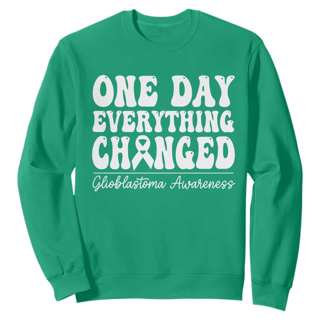 Glioblastoma Support Sweatshirt Fight Brain Tumor Cure Groovy