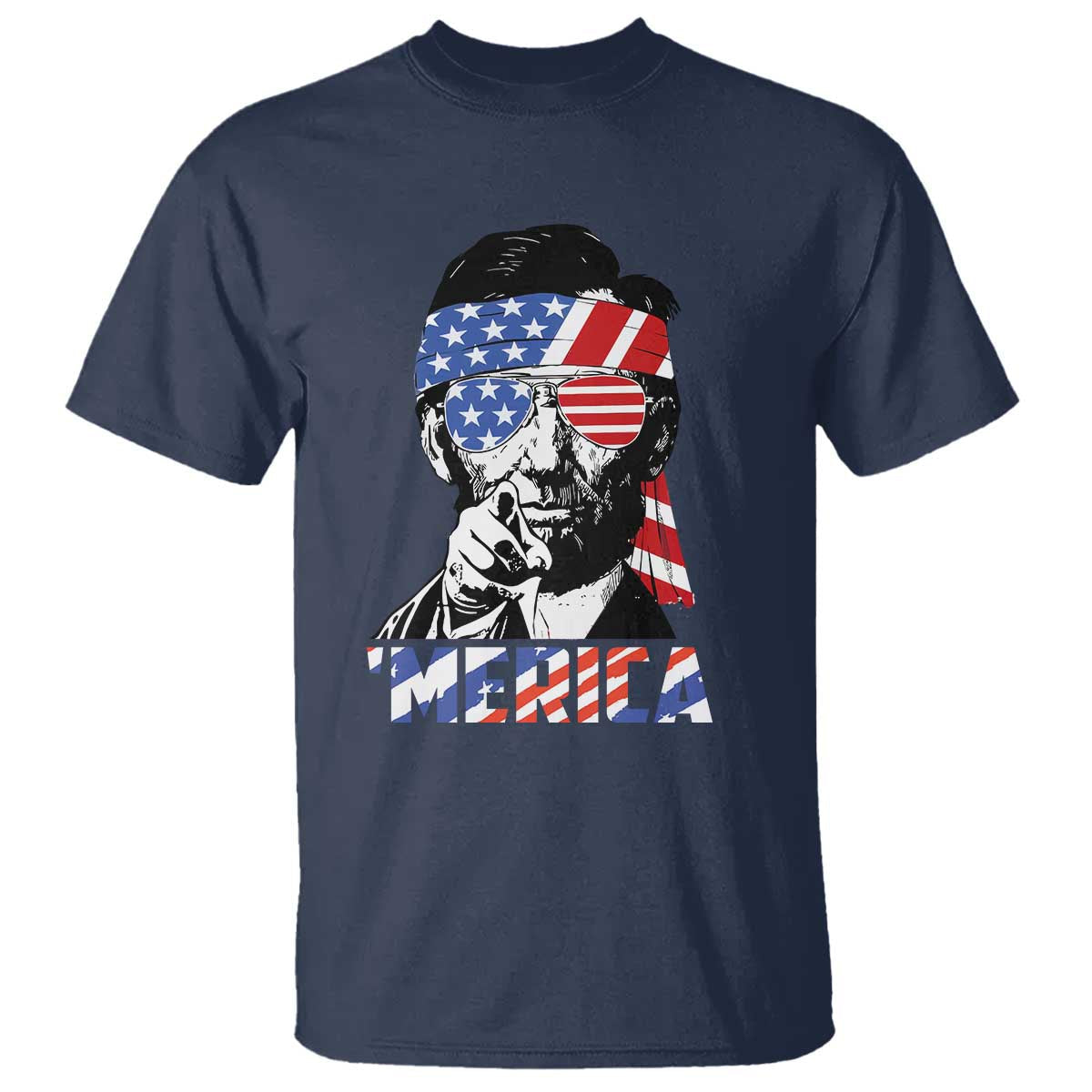 funny-lincoln-4th-of-july-merica-t-shirt-abe-american-flag