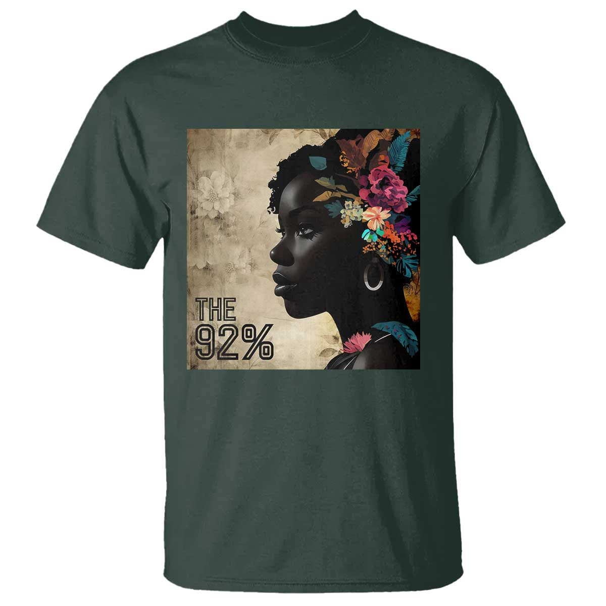 the-92-black-women-power-t-shirt-92-percent-floral-melanin-girls
