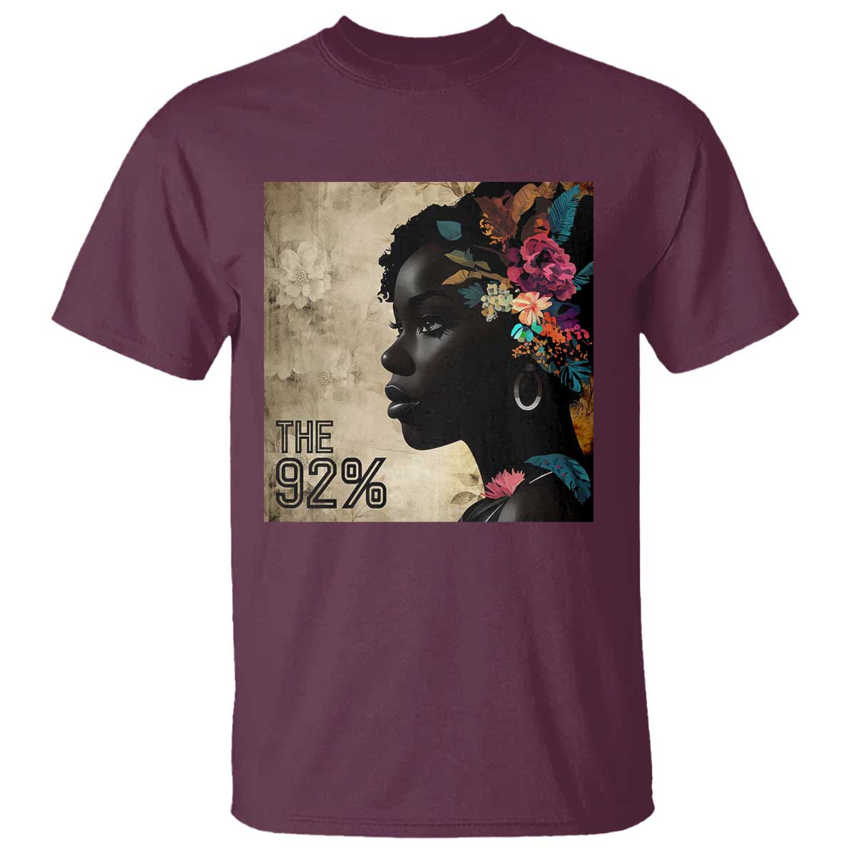 the-92-black-women-power-t-shirt-92-percent-floral-melanin-girls