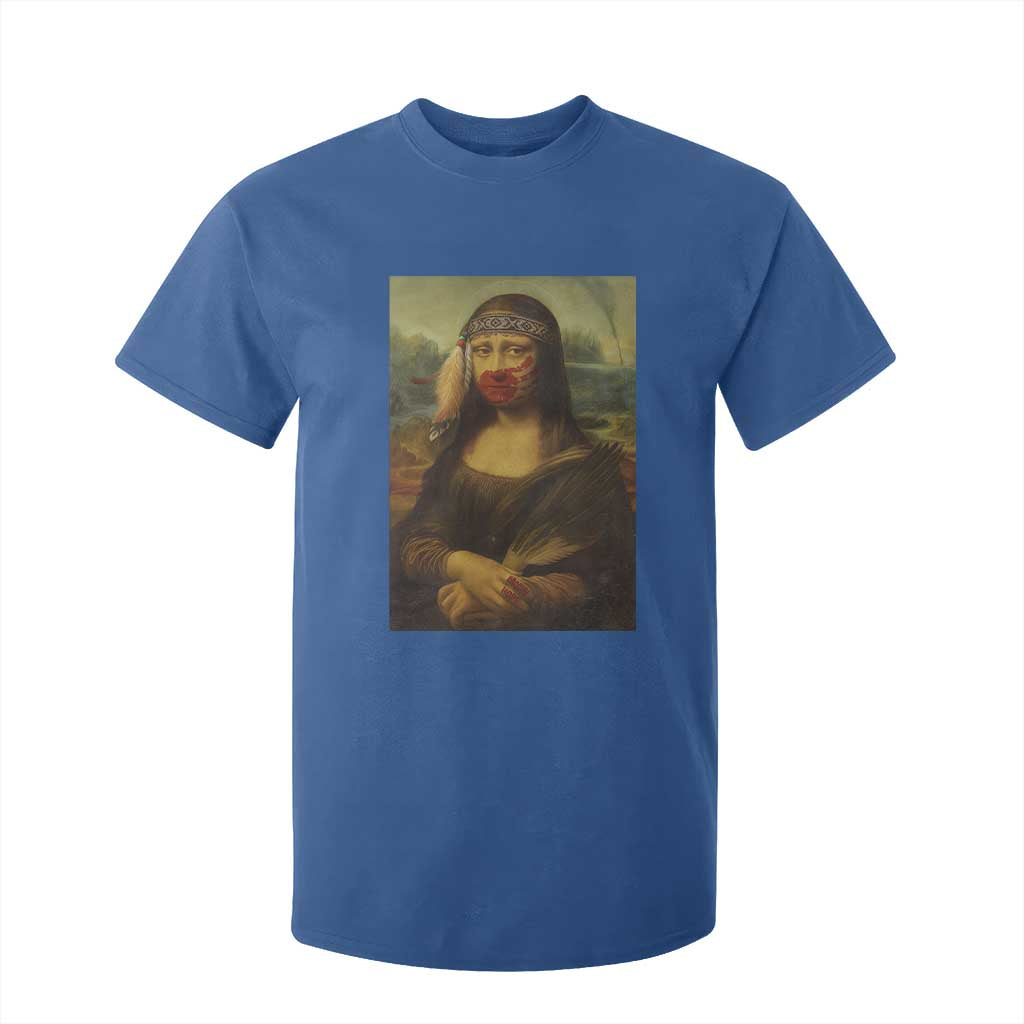 MMIW Movement T Shirt For Kid Mona Lisa Red Handprint Indigenous Woman Stop Stolen Sisters