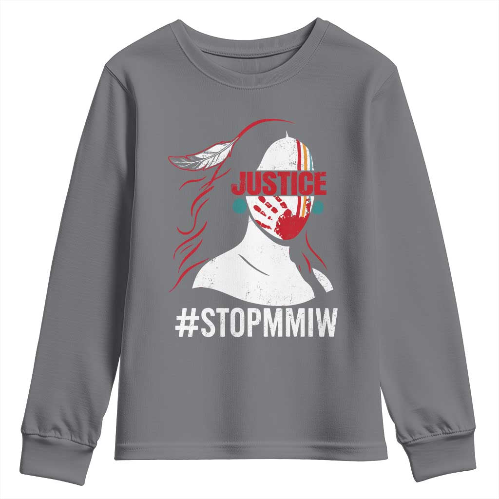 MMIW Movement Youth Sweatshirt Justice For Indigenous Woman Stop Stolen Sisters