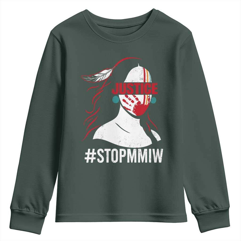 MMIW Movement Youth Sweatshirt Justice For Indigenous Woman Stop Stolen Sisters