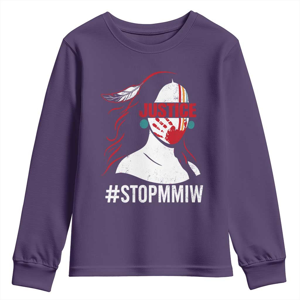 MMIW Movement Youth Sweatshirt Justice For Indigenous Woman Stop Stolen Sisters