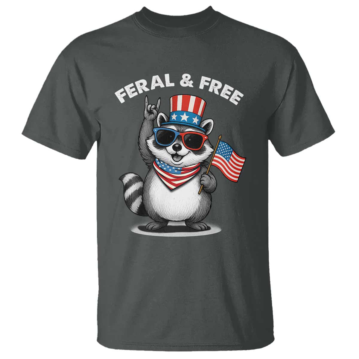 funny-raccoon-july-4th-t-shirt-patriotic-trash-panda-feral-but-free