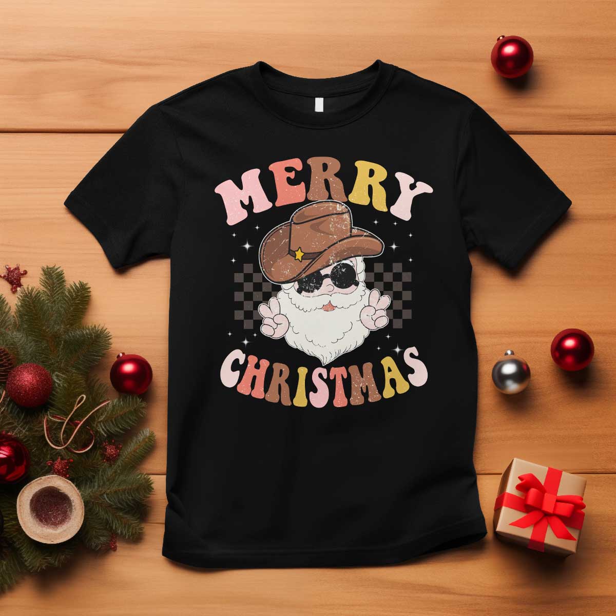 christmas-cowboy-t-shirt-vintage-90s-western-groovy-santa-claus-xmas-vibes
