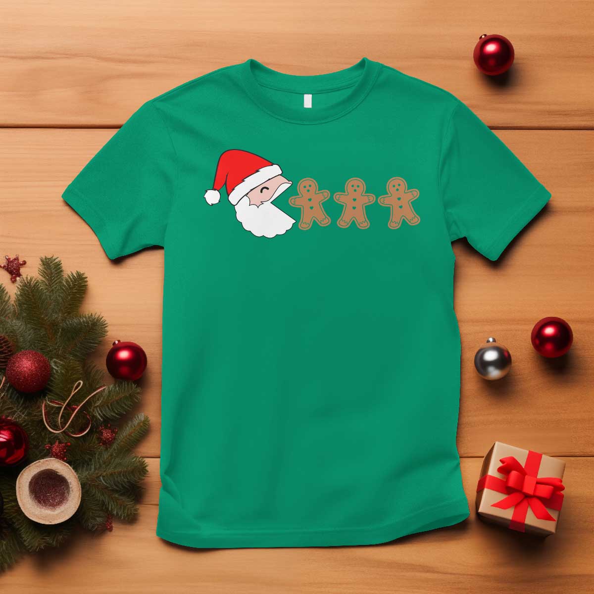funny-christmas-t-shirt-santa-eating-gingerbread-men-gamer-men-women-kids