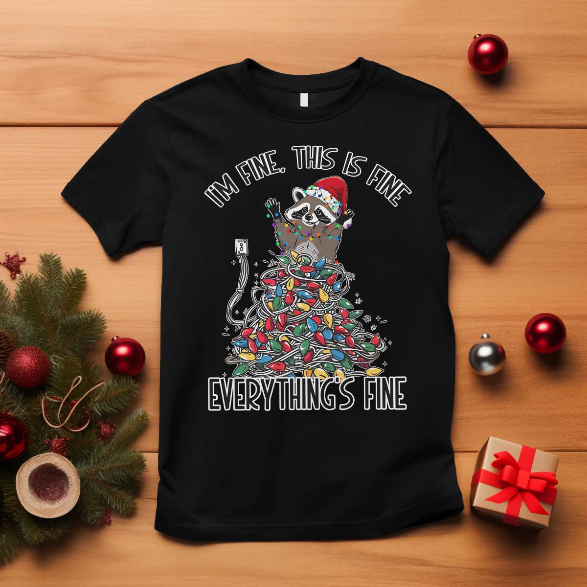 christmas-racoon-t-shirt-im-fine-everything-is-fine-xmas-lights