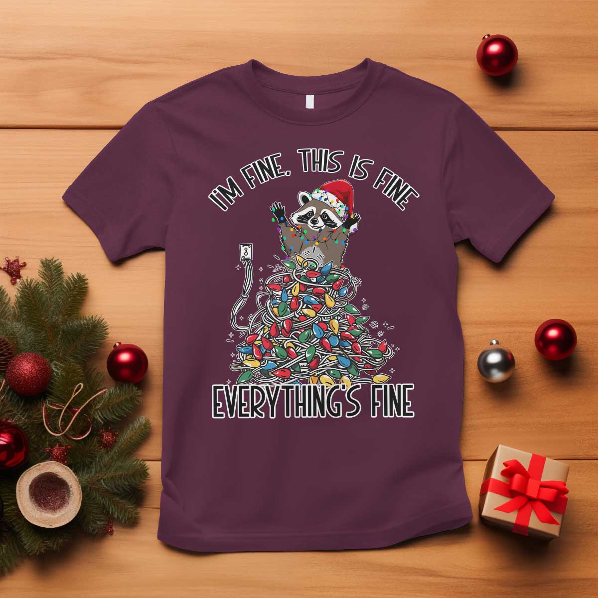 christmas-racoon-t-shirt-im-fine-everything-is-fine-xmas-lights