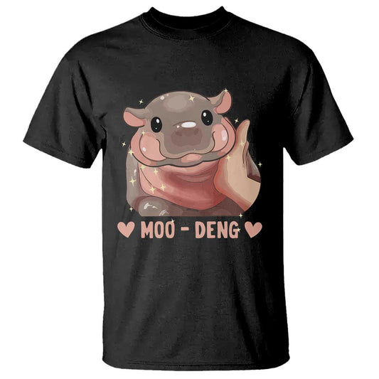 funny-moo-deng-t-shirt-baby-pygmy-hippo-cute-zoo-for-family-tee