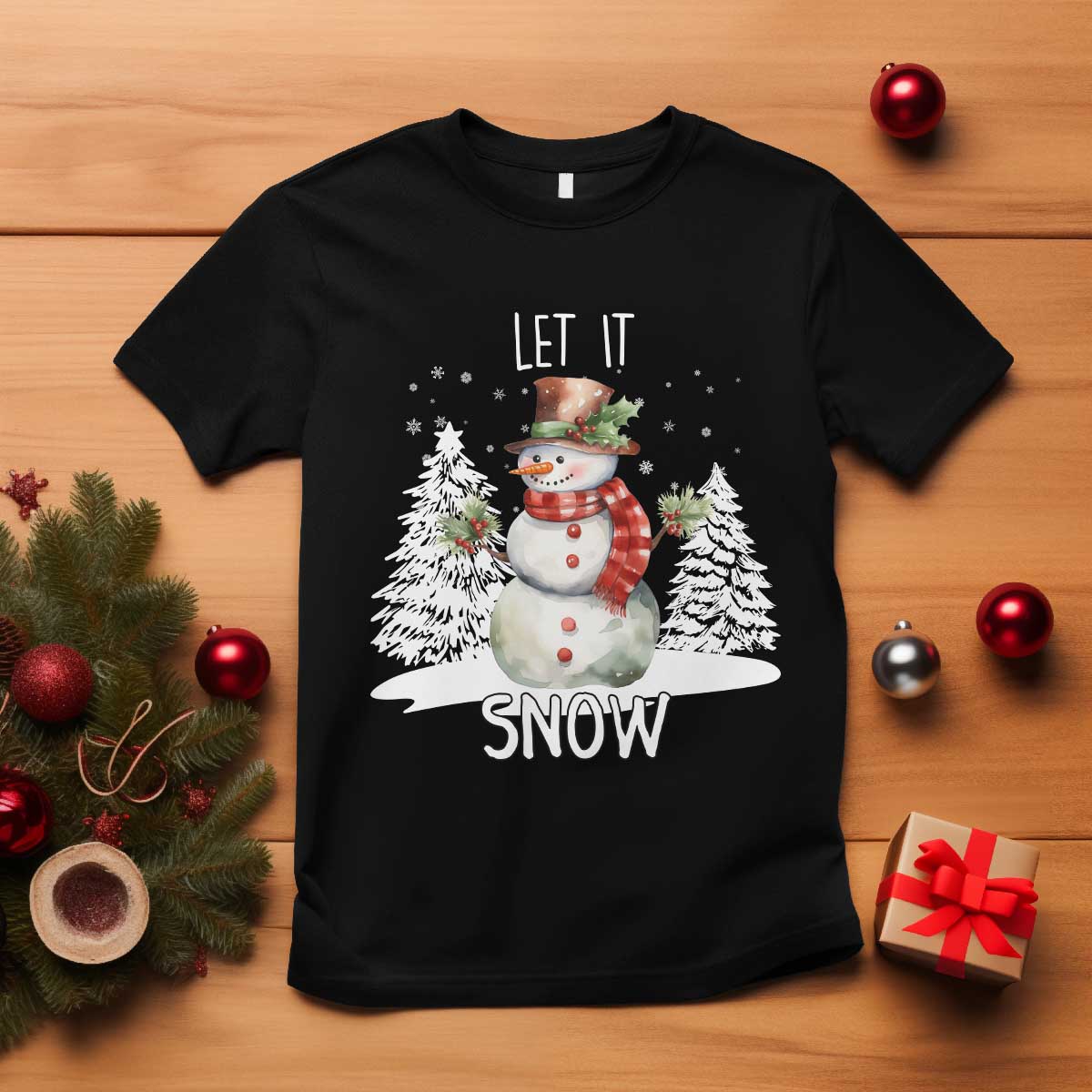christmas-let-it-snow-t-shirt-funny-snowman-snowflakes-xmas-tree